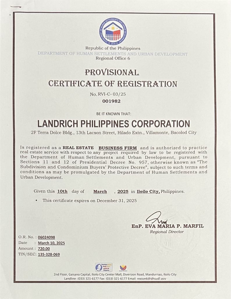 Official Certificate of Registration